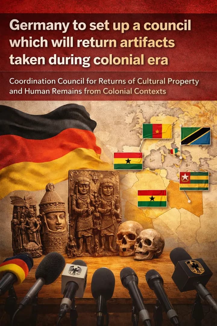 Germany to set up a council which will return artifacts taken during colonial era