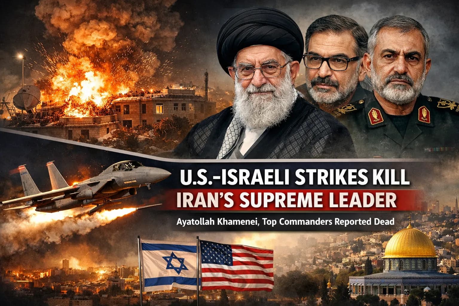 U.S.–Israeli Strikes Target Iranian Leadership; Supreme Leader and Senior Commanders Killed, Officials Say