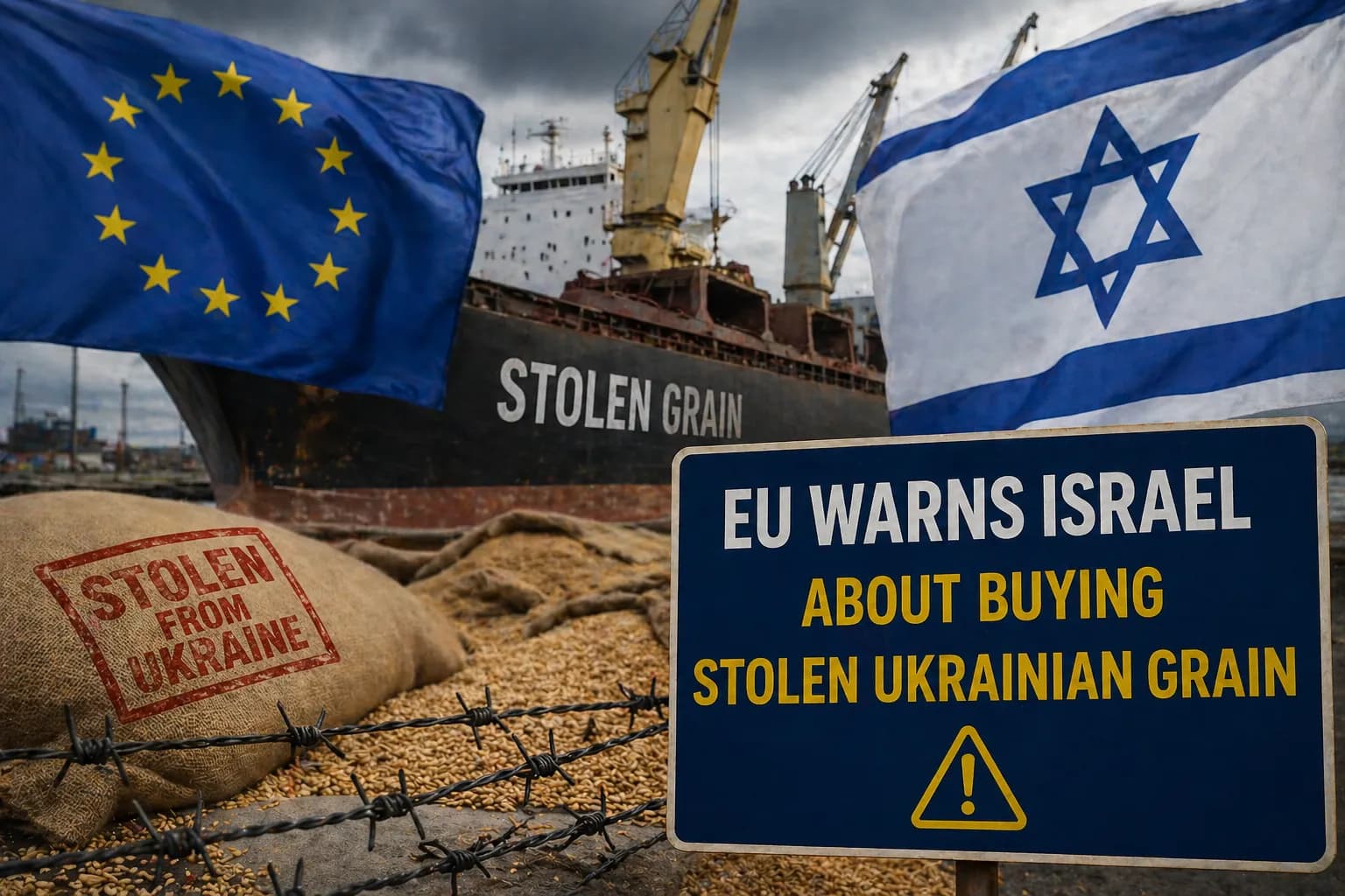 EU warns Israel about buying stolen Ukrainian grain