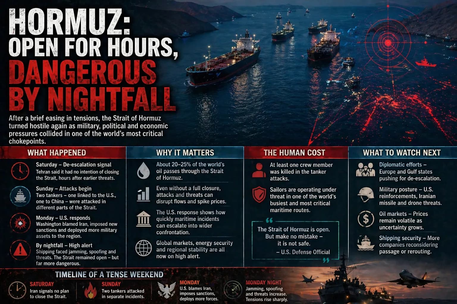 Hormuz: Open for Hours