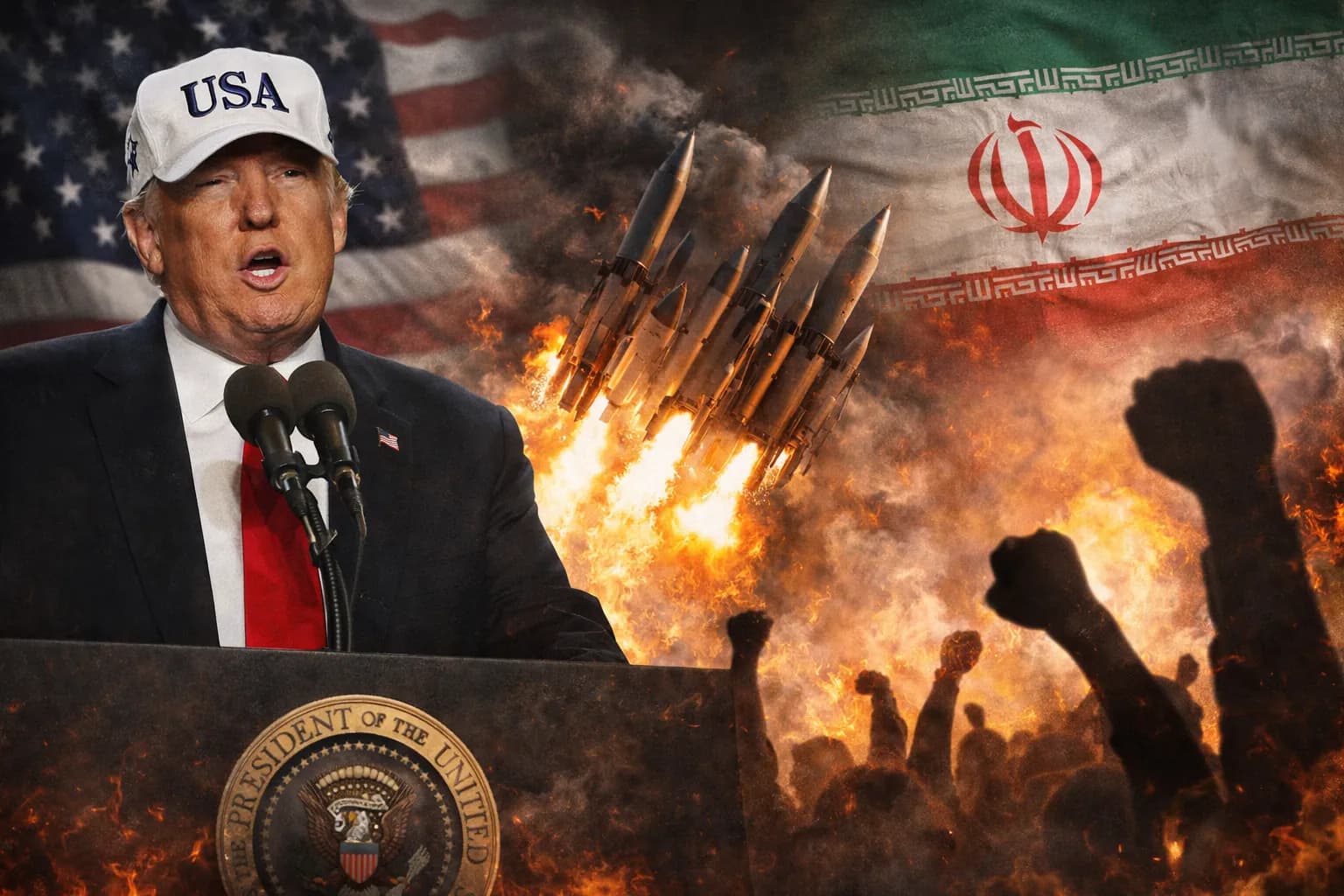 Trump Announces U.S. Military Campaign Against Iran and Calls for Government Overthrow