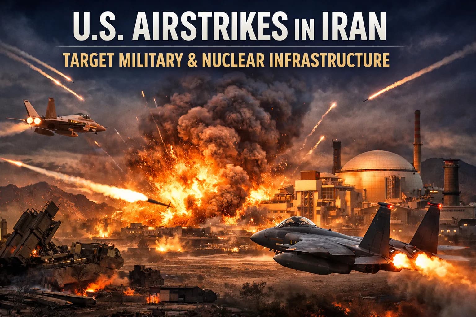 U.S. Airstrikes in Iran Target Military and Nuclear Infrastructure, Officials Say